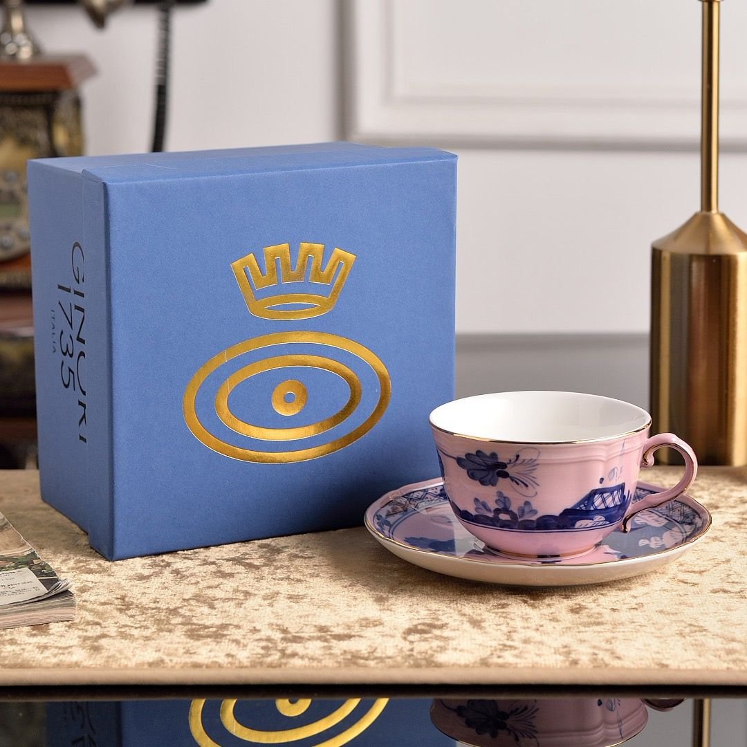 Ginori Single tea cup Pink - Ginori Cups | Aleppo Gift UAE